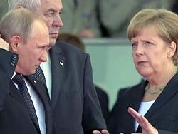 Меркель и Путин больше часа обсуждали ситуацию на Донбассе