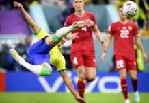 ЧМ-2022: Бразилия обыграла Сербию со счетом 2:0 Бразилия играет с Сербией